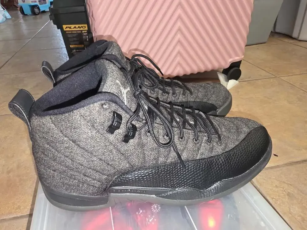 Air Jordan 12 Retro 'Wool' Black/Dark Grey